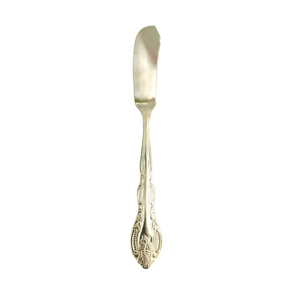 International Silver San Marcos Gold Electroplate Flat Master Butter Knife 7 1/8